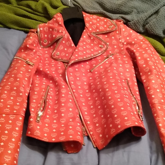 Coats | M C M Leather Jacket | Poshmark